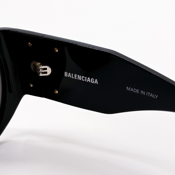NEW BALENCIAGA BB0322S 002 CAT EYE BLACK WOMEN SUNGLASSES - Picture 5 of 9